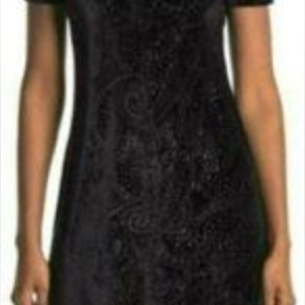 Philosophy Black Mock Neck Sheath Mini Dress 40 - Picture 2 of 7